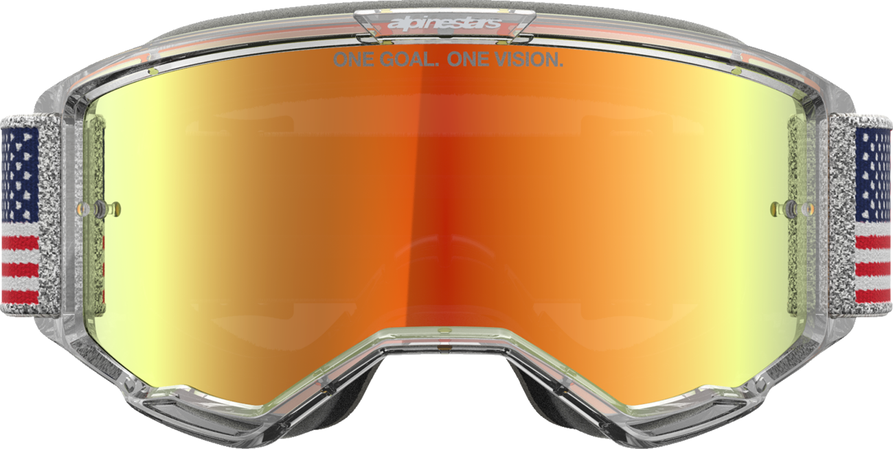 ALPINESTARS GOGGLES Vision 5 Goggle - Fiftyfold - Limited - Blue/Red/White - Red Mirror Lens 5102027-7363