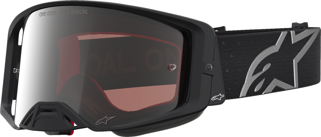 ALPINESTARS GOGGLES Supertech Goggle - Vesta - Matte Black/Silver - Silver Mirror Lens 5100727-1728