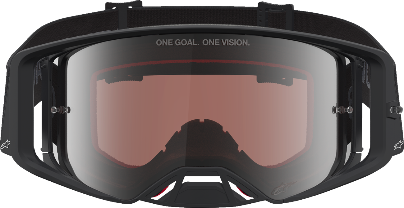 ALPINESTARS GOGGLES Supertech Goggle - Vesta - Matte Black/Silver - Silver Mirror Lens 5100727-1728