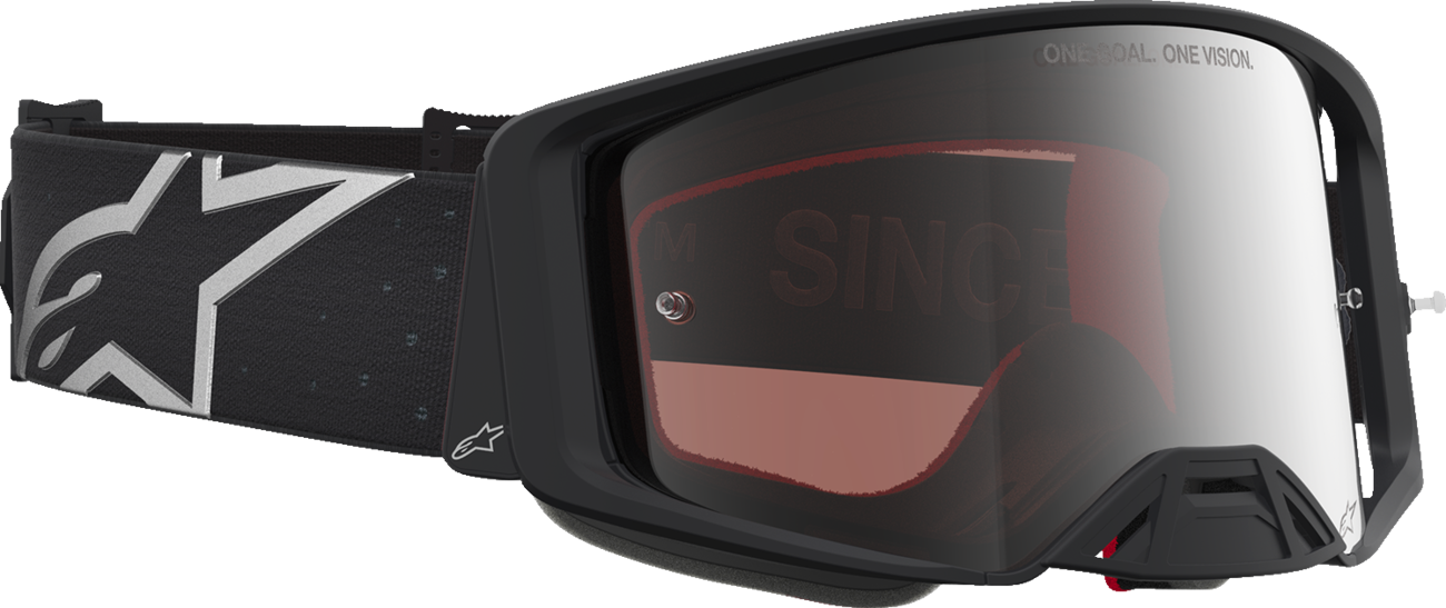 ALPINESTARS GOGGLES Supertech Goggle - Vesta - Matte Black/Silver - Silver Mirror Lens 5100727-1728