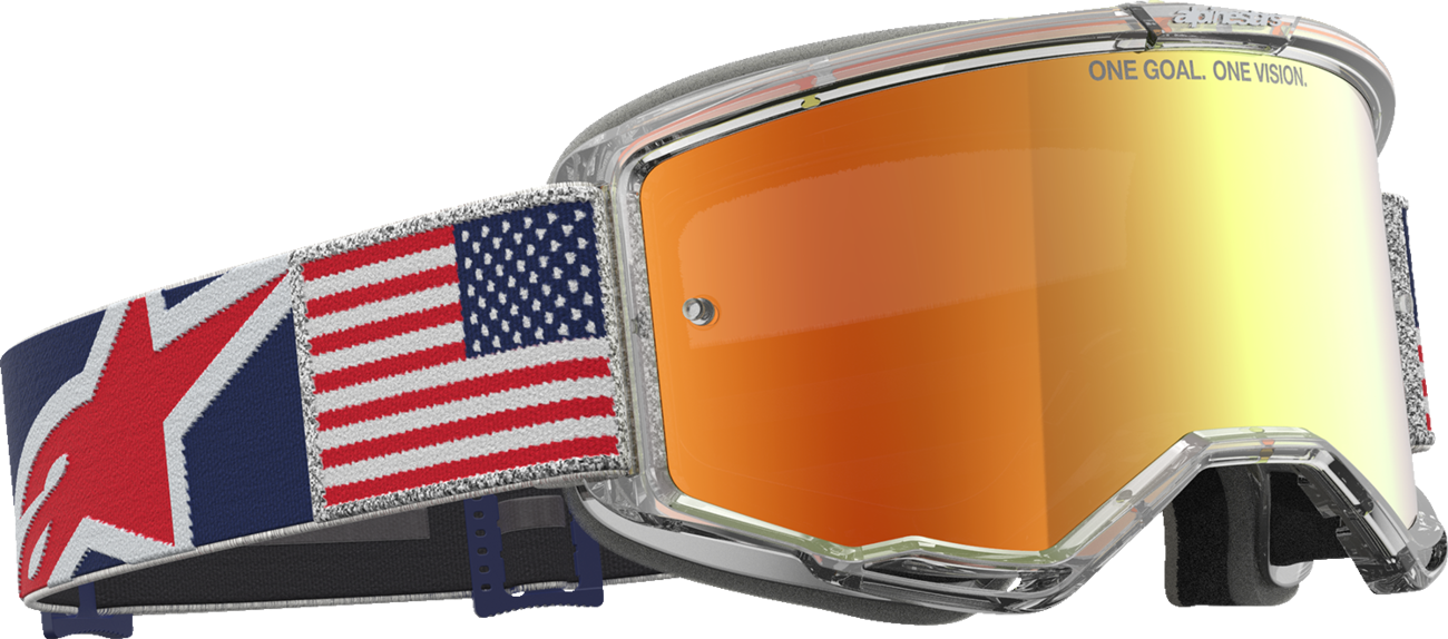 ALPINESTARS GOGGLES Vision 5 Goggle - Fiftyfold - Limited - Blue/Red/White - Red Mirror Lens 5102027-7363