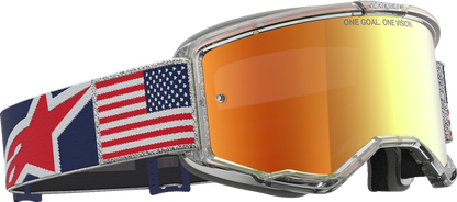 ALPINESTARS GOGGLES Vision 5 Goggle - Fiftyfold - Limited - Blue/Red/White - Red Mirror Lens 5102027-7363