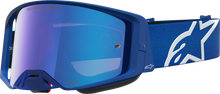 ALPINESTARS GOGGLES Supertech Goggle - Vesta - Blithe BL/White - Blue Mirror Lens 5100727-7353