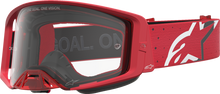 ALPINESTARS GOGGLES Supertech Goggle - Vesta - Chrome/Red - Clear Lens 5100827-3238