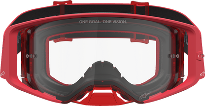 ALPINESTARS GOGGLES Supertech Goggle - Vesta - Chrome/Red - Clear Lens 5100827-3238