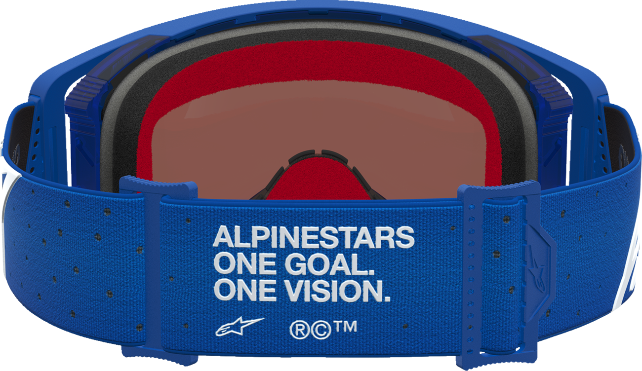 ALPINESTARS GOGGLES Supertech Goggle - Vesta - Blithe BL/White - Blue Mirror Lens 5100727-7353