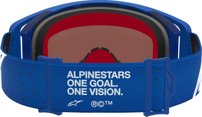 ALPINESTARS GOGGLES Supertech Goggle - Vesta - Blithe BL/White - Blue Mirror Lens 5100727-7353