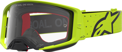ALPINESTARS GOGGLES Supertech Goggle - Vesta - Fluo Yellow/Black - Clear Lens 5100827-5012