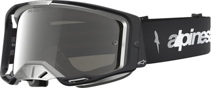 ALPINESTARS GOGGLES Vision 8 Goggle - Amber - Black/Silver - Silver Mirror Lens 5101427-1728