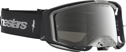 ALPINESTARS GOGGLES Vision 8 Goggle - Amber - Black/Silver - Silver Mirror Lens 5101427-1728