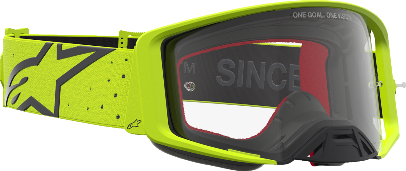 ALPINESTARS GOGGLES Supertech Goggle - Vesta - Fluo Yellow/Black - Clear Lens 5100827-5012