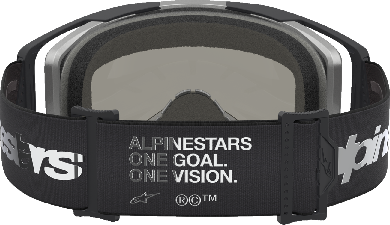 ALPINESTARS GOGGLES Vision 8 Goggle - Amber - Black/Silver - Silver Mirror Lens 5101427-1728