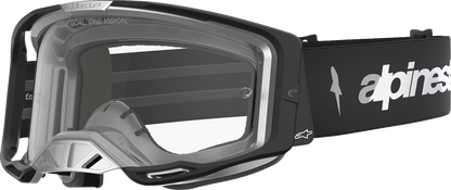 ALPINESTARS GOGGLES Vision 8 Goggle - Amber - Black/Silver - Clear Lens 5101527-1742