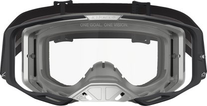 ALPINESTARS GOGGLES Vision 8 Goggle - Amber - Black/Silver - Clear Lens 5101527-1742