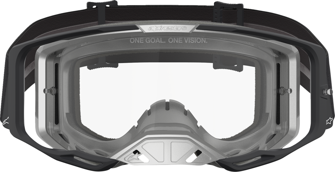 ALPINESTARS GOGGLES Vision 8 Goggle - Amber - Black/Silver - Clear Lens 5101527-1742