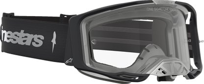 ALPINESTARS GOGGLES Vision 8 Goggle - Amber - Black/Silver - Clear Lens 5101527-1742