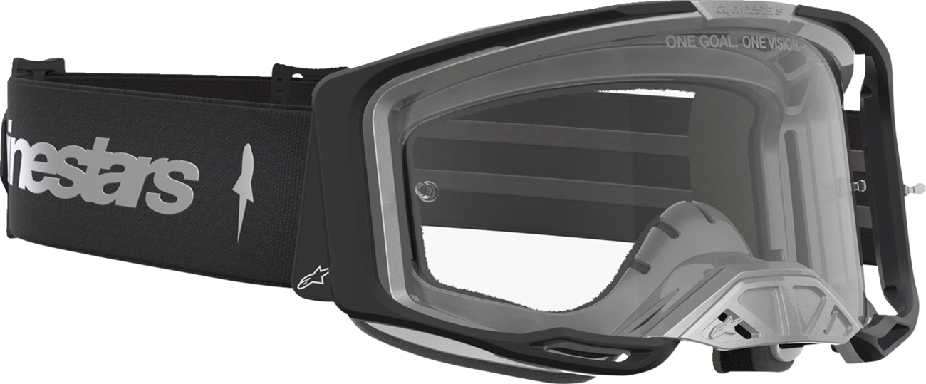 ALPINESTARS GOGGLES Vision 8 Goggle - Amber - Black/Silver - Clear Lens 5101527-1742