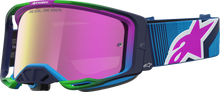 ALPINESTARS GOGGLES Vision 8 Goggle - Maven - Blithe Blue/Purple - Pink Mirror Lens 5101627-7358