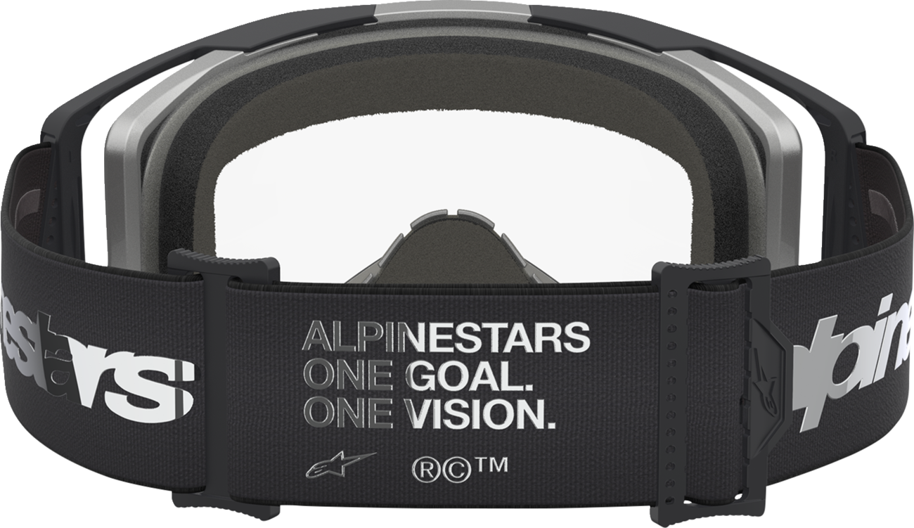 ALPINESTARS GOGGLES Vision 8 Goggle - Amber - Black/Silver - Clear Lens 5101527-1742