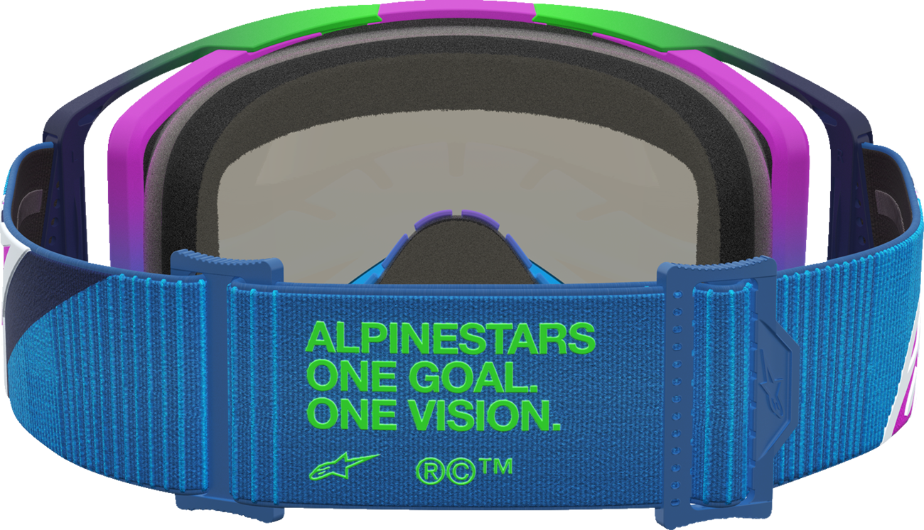 ALPINESTARS GOGGLES Vision 8 Goggle - Maven - Blithe Blue/Purple - Pink Mirror Lens 5101627-7358