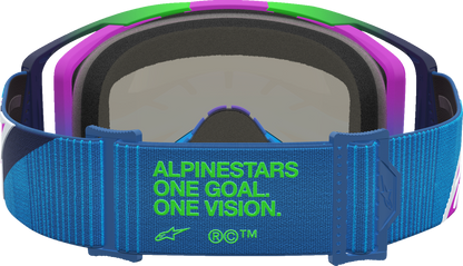 ALPINESTARS GOGGLES Vision 8 Goggle - Maven - Blithe Blue/Purple - Pink Mirror Lens 5101627-7358