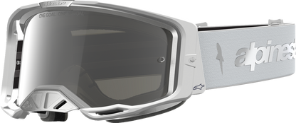 ALPINESTARS GOGGLES Vision 8 Goggle - Amber - White/Silver - Silver Mirror Lens 5101427-2096