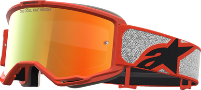 ALPINESTARS GOGGLES Vision 5 Goggle - Rora - Silver/Orange - Red Mirror Lens 5101927-1741