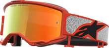 ALPINESTARS GOGGLES Vision 5 Goggle - Rora - Silver/Orange - Red Mirror Lens 5101927-1741