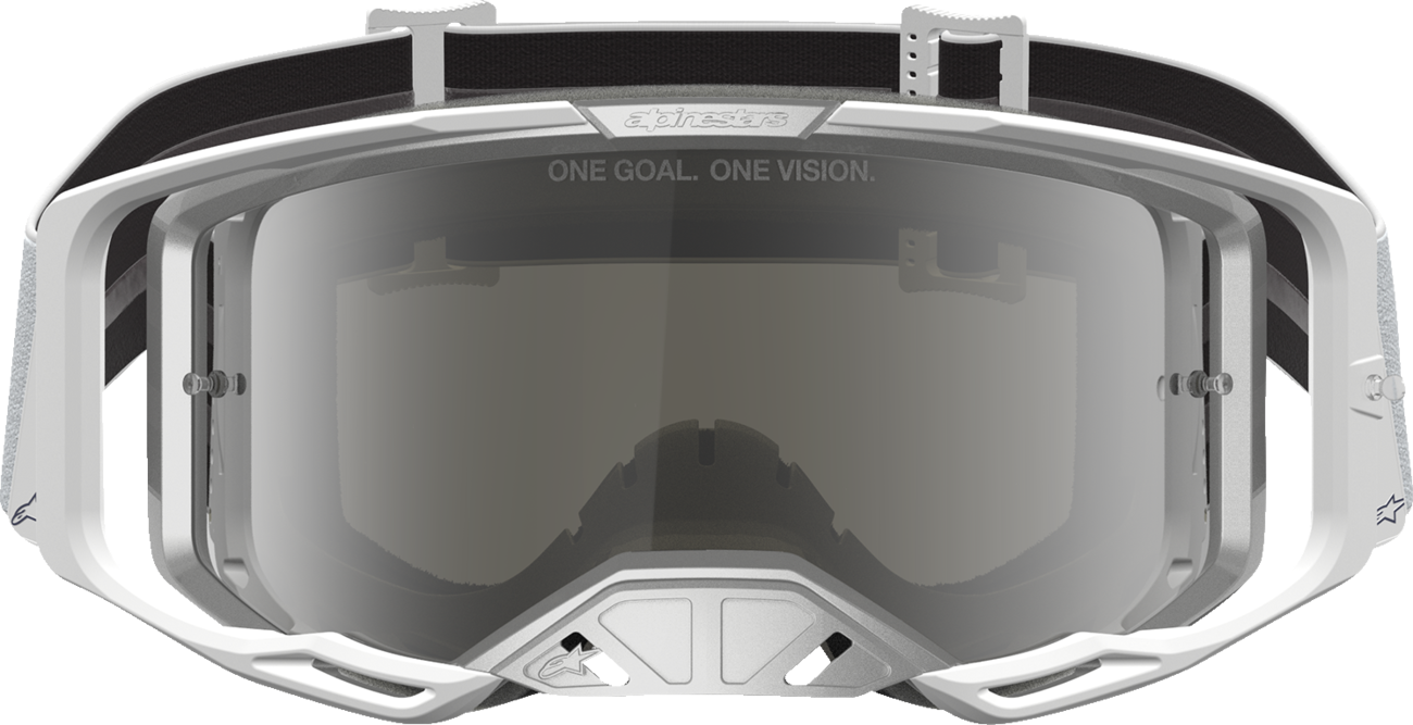 ALPINESTARS GOGGLES Vision 8 Goggle - Amber - White/Silver - Silver Mirror Lens 5101427-2096