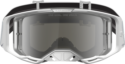 ALPINESTARS GOGGLES Vision 8 Goggle - Amber - White/Silver - Silver Mirror Lens 5101427-2096