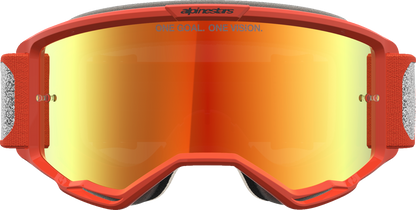 ALPINESTARS GOGGLES Vision 5 Goggle - Rora - Silver/Orange - Red Mirror Lens 5101927-1741