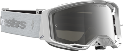 ALPINESTARS GOGGLES Vision 8 Goggle - Amber - White/Silver - Silver Mirror Lens 5101427-2096
