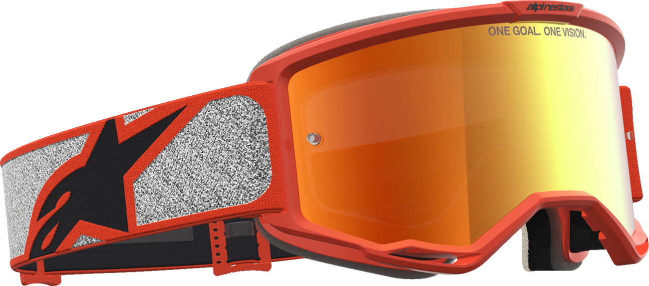 ALPINESTARS GOGGLES Vision 5 Goggle - Rora - Silver/Orange - Red Mirror Lens 5101927-1741
