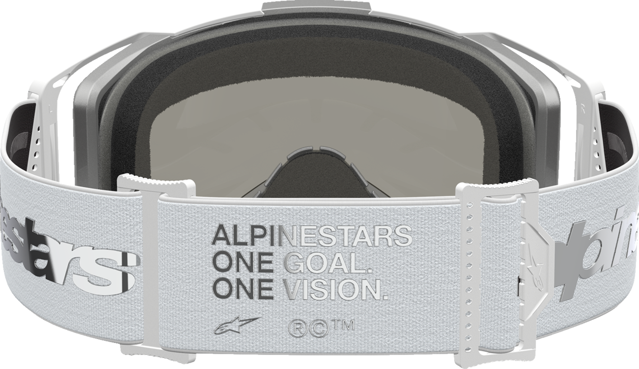 ALPINESTARS GOGGLES Vision 8 Goggle - Amber - White/Silver - Silver Mirror Lens 5101427-2096