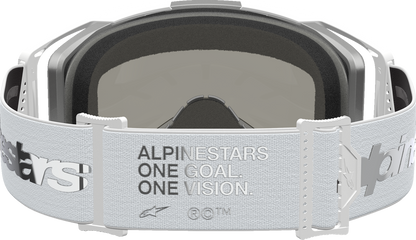 ALPINESTARS GOGGLES Vision 8 Goggle - Amber - White/Silver - Silver Mirror Lens 5101427-2096