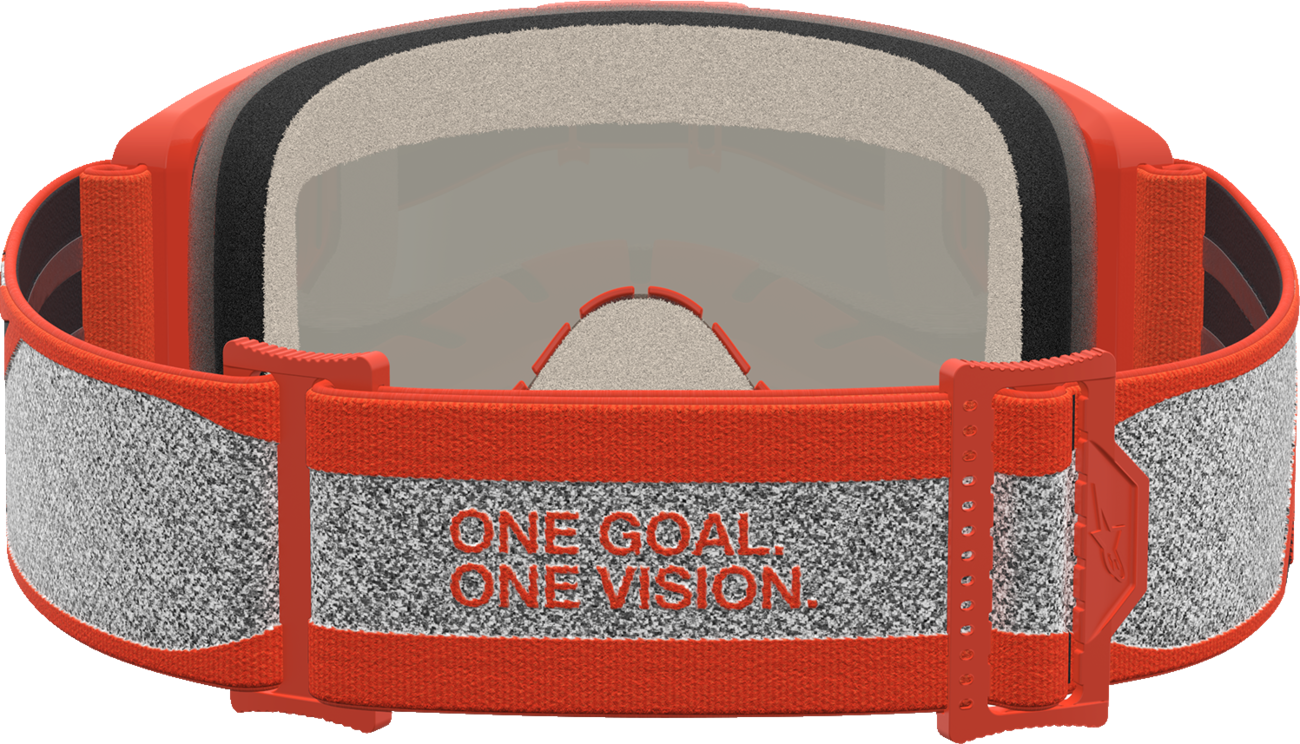 ALPINESTARS GOGGLES Vision 5 Goggle - Rora - Silver/Orange - Red Mirror Lens 5101927-1741