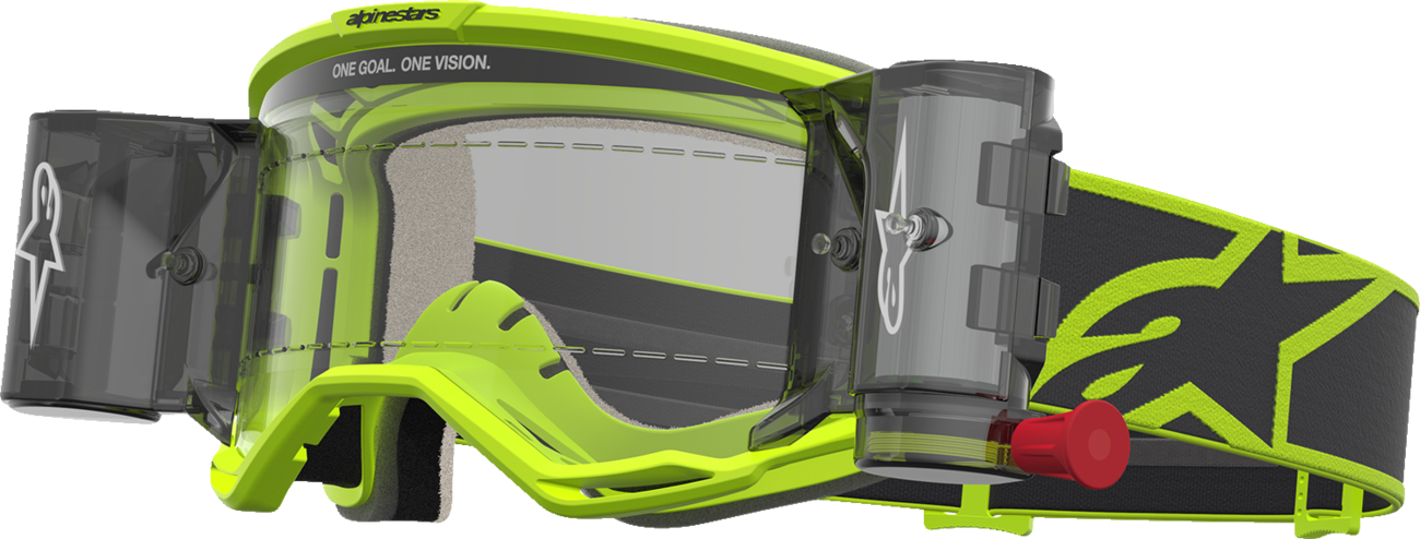 ALPINESTARS GOGGLES Vision 5 Goggle - Rora - Roll-Off - Fluo Yellow/Black - Clear Lens 5103427-5012
