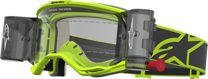 ALPINESTARS GOGGLES Vision 5 Goggle - Rora - Roll-Off - Fluo Yellow/Black - Clear Lens 5103427-5012