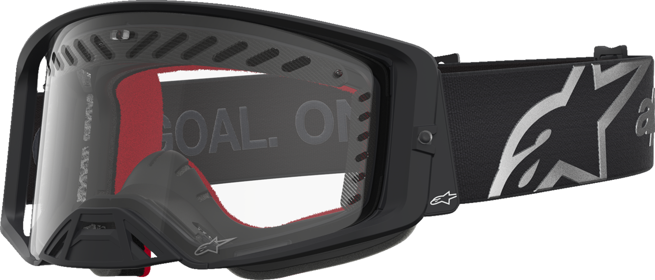ALPINESTARS GOGGLES Supertech Goggle - Dura Air Fluid - Black/Silver - Clear Lens 5100127-1742