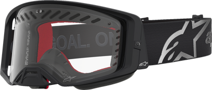 ALPINESTARS GOGGLES Supertech Goggle - Dura Air Fluid - Black/Silver - Clear Lens 5100127-1742