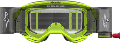 ALPINESTARS GOGGLES Vision 5 Goggle - Rora - Roll-Off - Fluo Yellow/Black - Clear Lens 5103427-5012