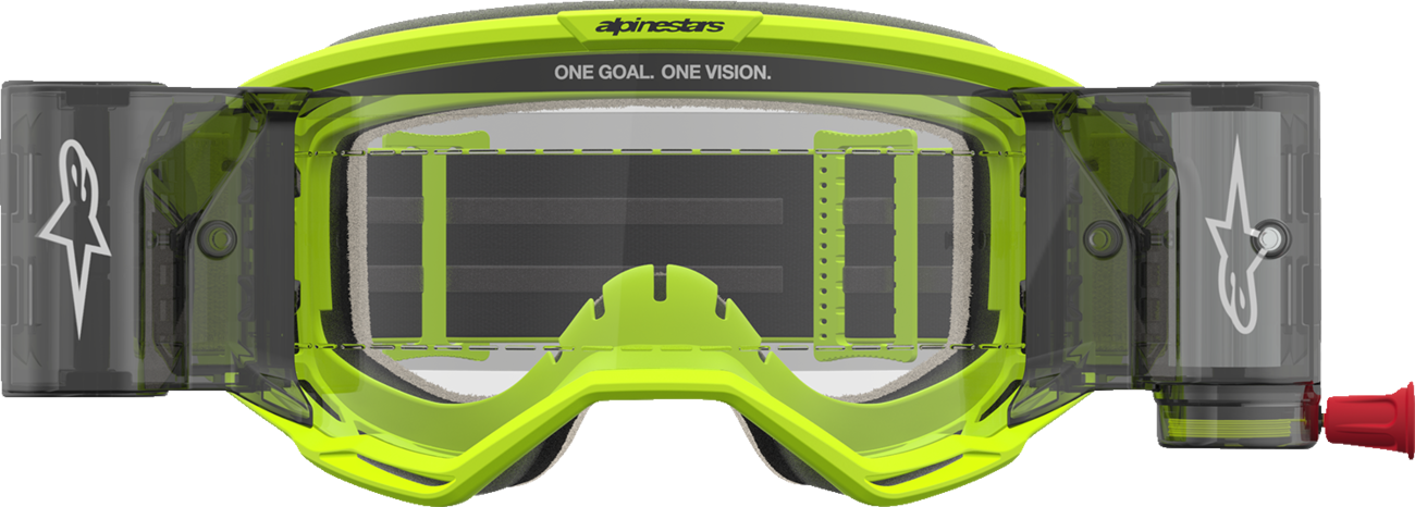 ALPINESTARS GOGGLES Vision 5 Goggle - Rora - Roll-Off - Fluo Yellow/Black - Clear Lens 5103427-5012