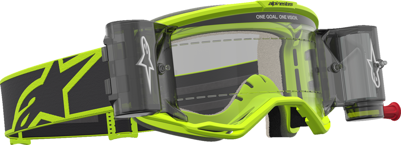 ALPINESTARS GOGGLES Vision 5 Goggle - Rora - Roll-Off - Fluo Yellow/Black - Clear Lens 5103427-5012