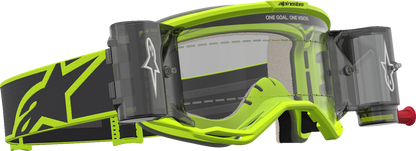 ALPINESTARS GOGGLES Vision 5 Goggle - Rora - Roll-Off - Fluo Yellow/Black - Clear Lens 5103427-5012