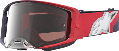 ALPINESTARS GOGGLES Supertech Goggle - Hiten - Black/Red - Silver Mirror Lens 5100527-1434