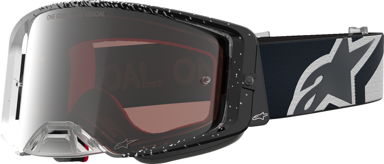 ALPINESTARS GOGGLES Supertech Goggle - Hiten - White/Black - Silver Mirror Lens 5100527-2094
