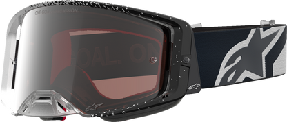 ALPINESTARS GOGGLES Supertech Goggle - Hiten - White/Black - Silver Mirror Lens 5100527-2094