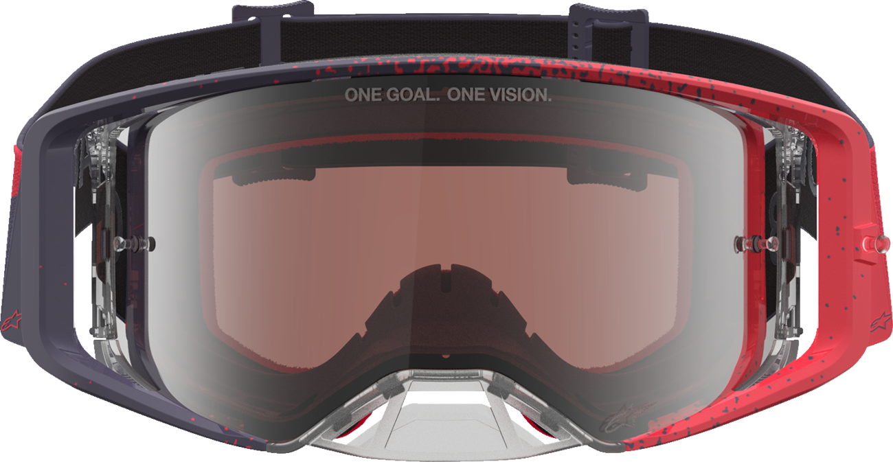ALPINESTARS GOGGLES Supertech Goggle - Hiten - Black/Red - Silver Mirror Lens 5100527-1434