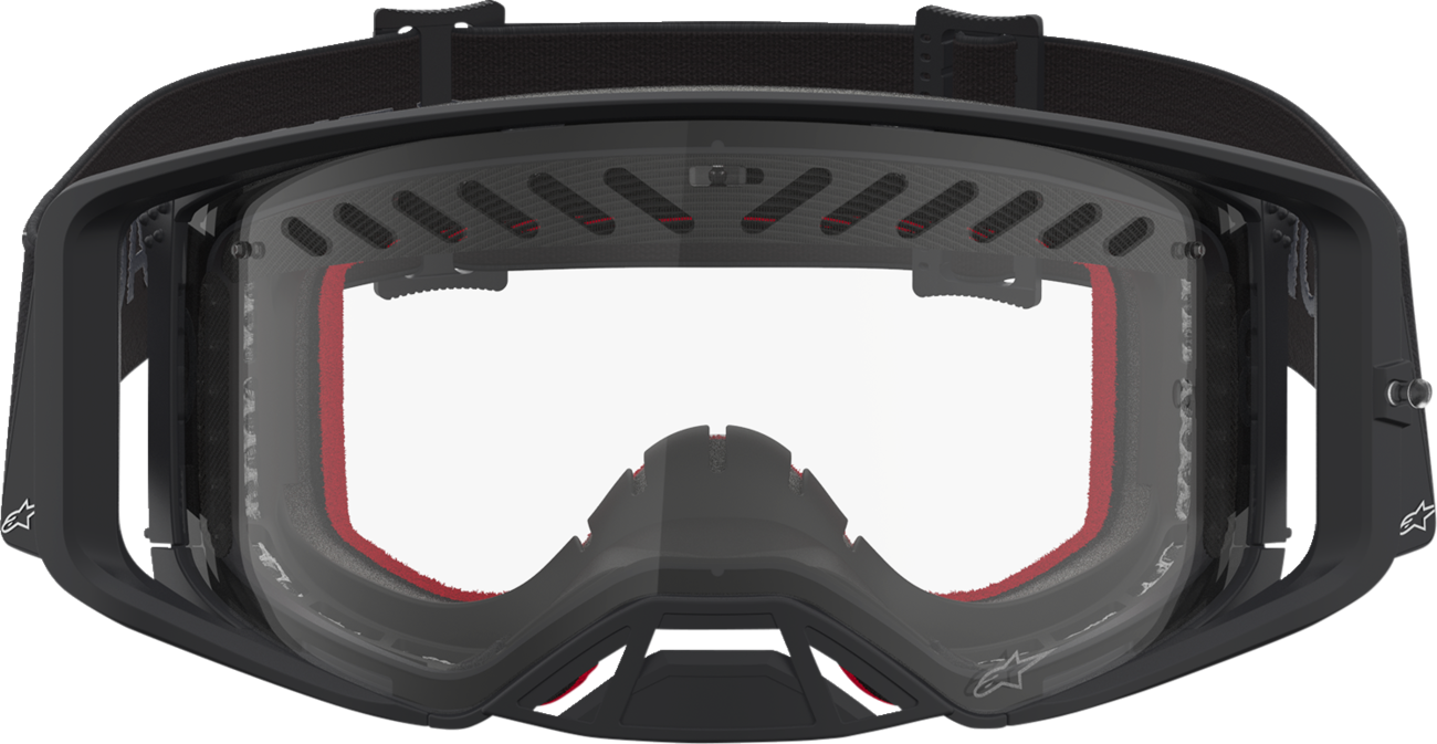 ALPINESTARS GOGGLES Supertech Goggle - Dura Air Fluid - Black/Silver - Clear Lens 5100127-1742