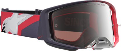 ALPINESTARS GOGGLES Supertech Goggle - Hiten - Black/Red - Silver Mirror Lens 5100527-1434